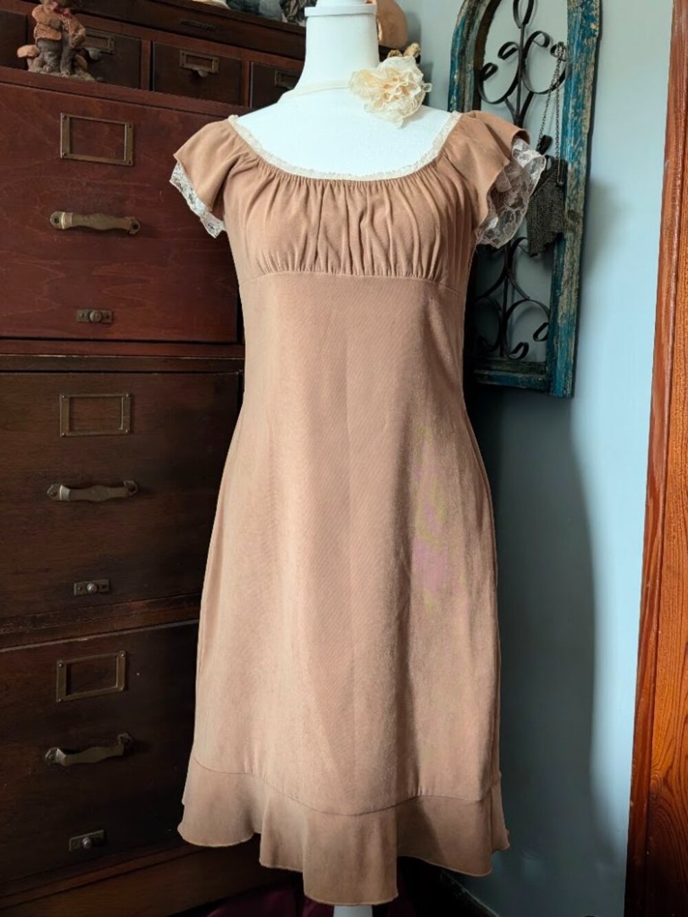 Vintage faux suede fall dress size medium Taboo